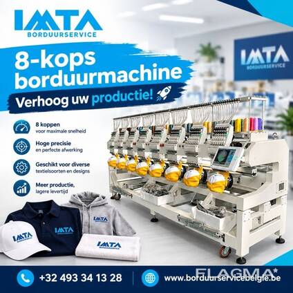 8-kops borduurmachine — Verhoog uw productie!