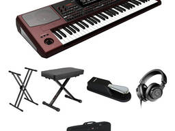 Korg Pa1000 61-Key Pro arrangeur toetsenbord kit met X-Stand, X-Bench, pedaal, koptelefoon