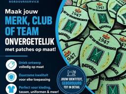 Maak jouw merk, club of team onvergetelijk met patches op maat!