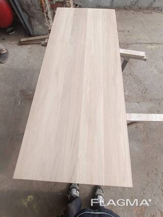 Solid-laminated and jointed oak furniture panels.